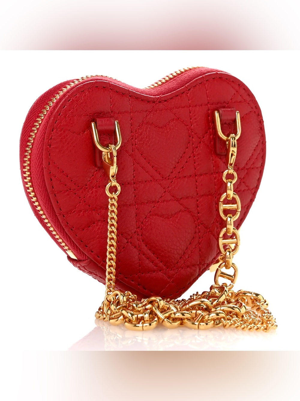 DIOR AMOUR CARO HEART POUCH WITH CHAIN - Picture 5 of 12